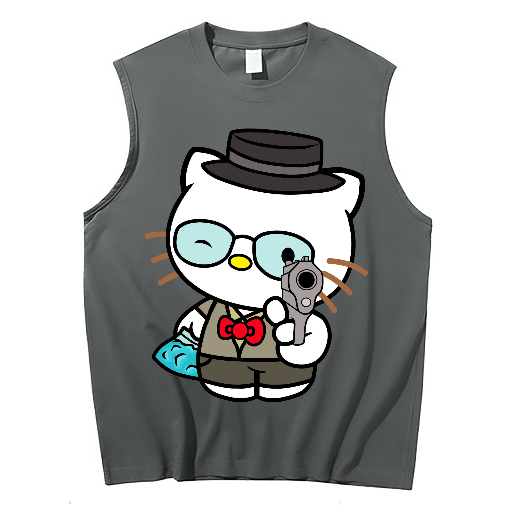 （画像用） Hello Kitty ハローキティ コットン100％タンクトップ（フロントプリント）